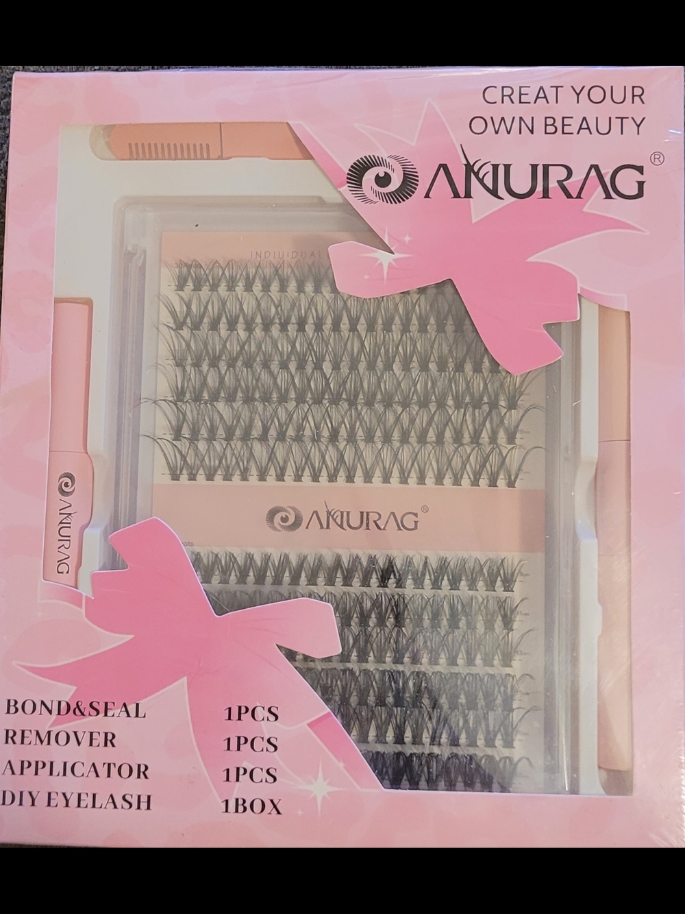 Akurag Individual Cluster Eyelash Extensions - Black